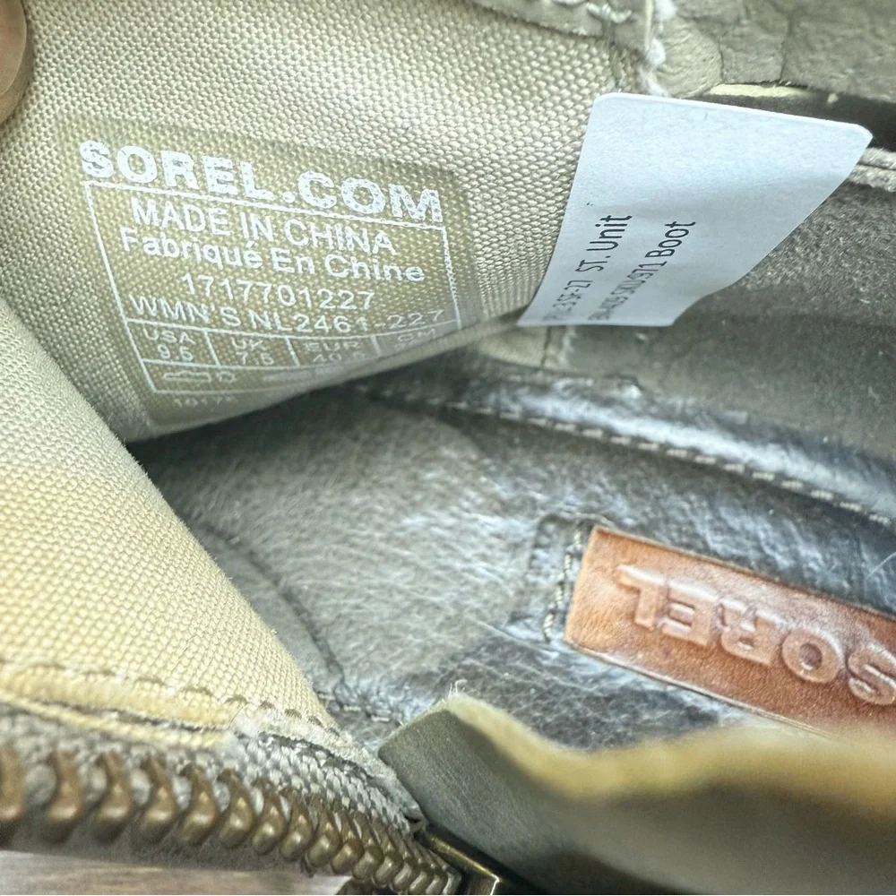 Sorel Stylish Women's size 9.5 Ankle Boots - Tan and Gray